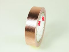 3M™ Copper Foil EMI Shielding Tape 1125, 3.5 Mil Copper Foil, Acrylic, on Liner 1/2-in x 36yds (12.