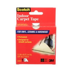 Scotch® Double-Sided Carpet Tape CT2010, 1.5 in x 42 ft (38,1 mm x 12,8 m), Carpet Tape
