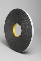 3M™ Double Coated Polyethylene Foam Tape 4466 Black, 3/4" x 36 yd 1/16" Bulk