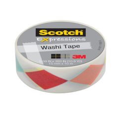 Scotch® Expressions Washi Tape C314-P48, .59 in x 393 in (15 mm x 10 m) Diamonds