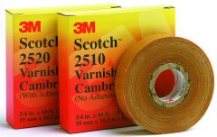 Scotch® Varnished Cambric Tape 2510, 29 in x 25 yds, Yellow, 1 roll/case, BULK