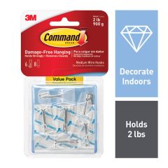 Command™ Clear Medium Wire Toggle Hook Value Pack 17065CLR-VPES