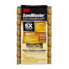 3M™ SandBlaster™ DUST CHANNELING Sanding Sponge, 20907-180-UFS ,180 grit, 4 1/2 in x 2 1/2 x 1 in, 1/pk