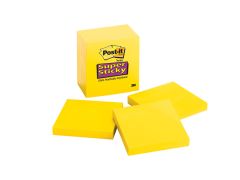 Post-it® Notes 654-5SSY, 3 in x 3 in, Electric Yellow, 5 Pads/Pack, 90 Sheets/Pad