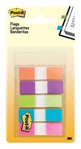 Post-it® Flags 683-5CB2, .47 in. x 1.7 in. (11,9 mm X 43,2 mm), Assorted Bright Colors, 100 Flags/On-the-Go Dispenser, 1 Dispenser/Pack