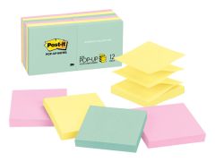 Post-it® Pop-up Notes R330-12AP, 3 in x 3 in, Pastel Colors