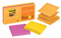 Post-it® Super Sticky Pop-up Notes R330-6SSUC, 3 in x 3 in (76 mm x 76 mm)