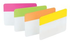 Post-it® Tabs 686-PLOY-B, 2 in x 1.5 in (50,8 mm x 38,1 mm); 4 solid colors: Pink, Lime, Orange & Yellow; 30 Tabs/Pack
