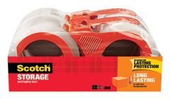 Scotch® Long Lasting Storage Packaging Tape with dispenser, 3650S-4RD, 1.88 in x 38.2 yd (48 mm x 35 m)