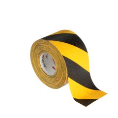 3M™ Safety-Walk™ Slip-Resistant General Purpose Tapes and Treads 613, Black/Yellow Stripe, 6 in x 60 ft, Roll, 1/case