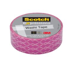 Scotch® Expressions Washi Tape C314-P68, .59 in x 393 in (15 mm x 10 m) Purple Weave