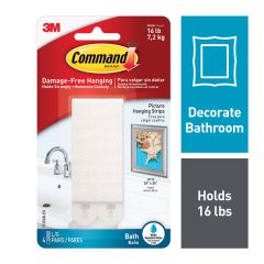 Command™ Large Bath Picture Hanging Strips 17206B-ES, Large