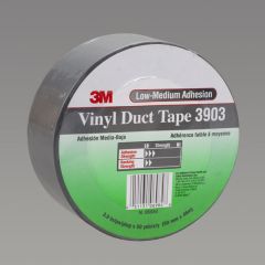 3M™ Vinyl Duct Tape 3903 Gray, 2 in x 50 yd 6.5 mil, 24 per case Conveniently Packaged
