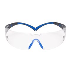 3M™ SecureFit™ Safety Glasses SF401SGAF-BLU, Blue/Gray, Clear Scotchgard™ Anti-fog Lens, 20 EA/Case