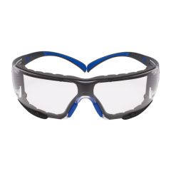 3M™ SecureFit™ Safety Glasses SF401SGAF-BLU-F, Blue/Gray, Clear Scotchgard™ Anti-fog Lens, Foam Gasket, 20 EA/Case