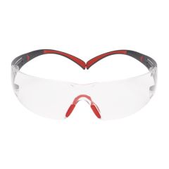 3M™ SecureFit™ Safety Glasses SF401SGAF-RED, Red/Gray, Clear Scotchgard™ Anti-fog Lens, 20 EA/Case