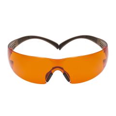 3M™ SecureFit™ Safety Glasses SF406SGAF-BLA, Black/Brown, Orange Scotchgard™ Anti-fog Lens, 20 EA/Case