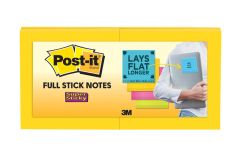 Post-it® Super Sticky Full Stick Notes F330-12SSY, 3 in x 3 in (76 mm x 76 mm), 3M Yellow