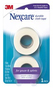 Nexcare™ Durable Cloth First Aid Tape, 791-2PK, 1 in x 360 in (25.4 mm x 9.14 mm)