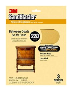 3M™ SandBlaster™ Between Coats Sandpaper 20220-CC, 9 in x 11 in, 220 grit