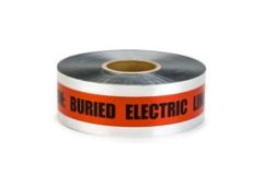 Scotch® Detectable Buried Barricade Tape 406, CAUTION BURIED ELECTRIC
LINE BELOW, 3 in x 1000 ft, Red, 8 rolls/Case