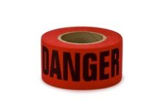 Scotch® Repulpable Barricade Tape 515, DANGER, 3 in x 150 ft, Red, 8
rolls/Case