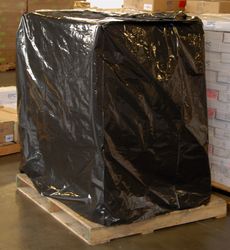 Black Low Density Polyethylene Pallet Cover with UVI Additive, 30G-514973B