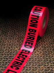 Scotch® Buried Barricade Tape 302, CAUTION BURIED ELECTRIC LINE, 3 in x
1000 ft, Red, 8 rolls/Case