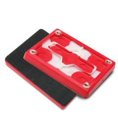 3M™ Hookit™ Pad 20433, 3 in x 4 in x 1/2 in Red Foam, 10 per case