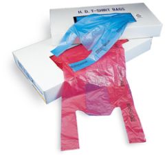 Red Plastronic® T-Shirt Bag - 10" x 6" x 21", 0.0006"