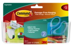 Command™ Clear Large Caddy with Clear Strips HOM15CLR-ES