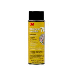 3M™ Polystyrene Foam Insulation Spray Adhesive 78, Clear, 24 fl oz Can
(Net Wt 17.9 oz), 12/Case