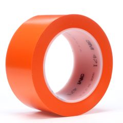 3M™ Vinyl Tape 471, Orange, 1/2 in x 36 yd, 5.2 mil, 72 rolls per case,
Individually Wrapped Conveniently Packaged