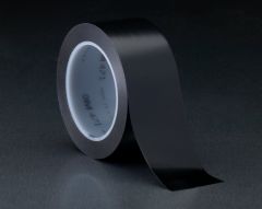 3M™ Vinyl Tape 471, Black, 3 in x 36 yd, 5.2 mil, 12 rolls per case