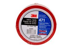3M™ Vinyl Tape 471, Red, 2 in x 36 yd, 5.2 mil, 24 rolls per case,
Individually Wrapped Conveniently Packaged