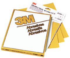 3M™ Gold Abrasive Sheet, 02538, P500 grade, 9 in x 11 in, 50 sheets per
pack, 5 packs per case