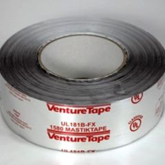 3M™ Venture Tape™ UL181B-FX Mastik Foil Tape 1580-P, Silver, 3 in x 100
ft, 16 rolls per case