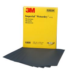 3M™ Wetordry™ Abrasive Sheet 401Q, 01998, 3000, 5 1/2 x 9 in, 50 sheets
per carton, 5 cartons per case