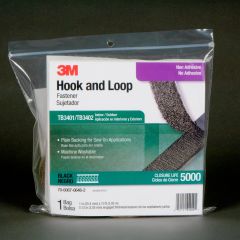3M™ Hook/Loop Fastener TB3401/TB3402, Black, 1 in x 10 ft, 1 mated strip
per bag, 8 per case