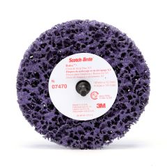 Scotch-Brite™ Clean and Strip Disc, CS-DC, SiC Extra Coarse, 8 in x NH,
15 per case