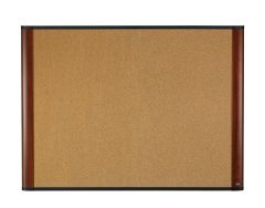 3M™ Cork Board C4836MY, 48 in x 36 in x 1 in (121.9 cm x 91.4 cm x 2.5 cm) Mahogany Finish Frame