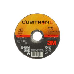 3M™ Cubitron™ II Cut-Off Wheel, 66525, T1, 4.5 in x .045 in x 7/8 in, 25
per inner, 50 per case