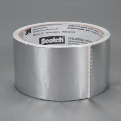 Scotch® Foil Tape 3311, Silver, 2.83 in x 50 yd, 3.6 mil, 6 rolls per
case
