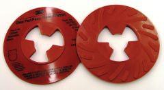 3M™ DISC PAD FACE PLATE RIBBED 81732L, 5 IN EXTRA HARD RED, 10 PER CASE