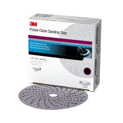 3M™ Hookit™ Purple Clean Sanding Disc 334U, 30761, 6 in, P600 grade, 50
discs per carton, 4 cartons per case