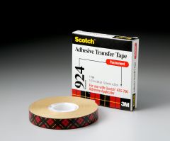 Scotch® ATG Adhesive Transfer Tape 924, Clear, 1/4 in x 60 yd, 2 mil, 12
rolls per inner, 6 inners per case