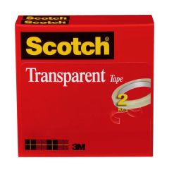 Scotch® Transparent Tape 600-2P12-72, 1/2 in x 2592 in (12,7 mm x 65,8 m) 2 PK