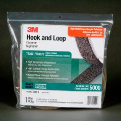 3M™ Hook/Loop Fastener TB3571/TB3572, Black, 1 in x 10 ft, 1 mated strip
per bag, 8 bags per case