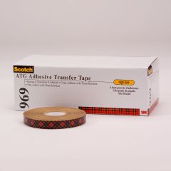 Scotch® ATG Adhesive Transfer Tape 969, Clear, 1 1/2 in x 36 yd, 5 mil,
24 per case