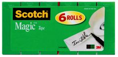 Scotch® Magic™ Tape 810K6 6 rolls of 3/4 in x 1000 in